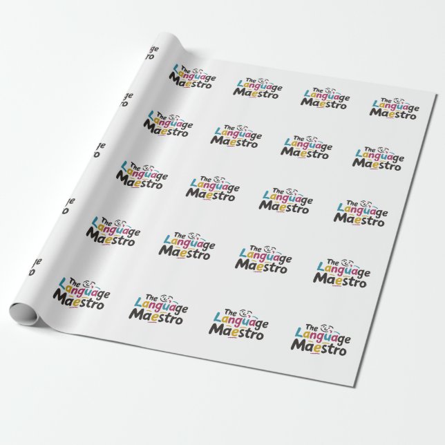 Papel De Regalo Profesor de idiomas presenta ideas (Desenrollado)