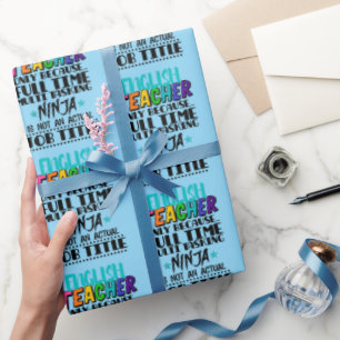 Papel De Regalo Profesor de inglés sólo porque multitarea a tiempo