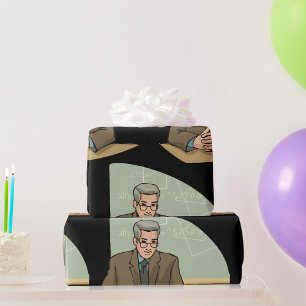 Papel De Regalo Profesor Erudito Hombre Educador Maestro