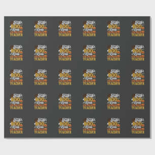 Papel De Regalo Profesor fantástico de Halloween de 4to grado