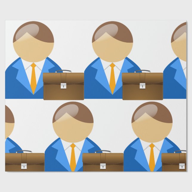 Papel De Regalo Professional Businessman Icon with Briefcase (Superficie plana)