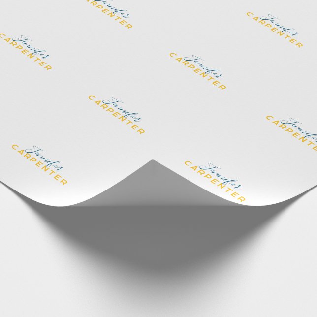 Papel De Regalo Professional elegant modern minimalist plain (Esquina)