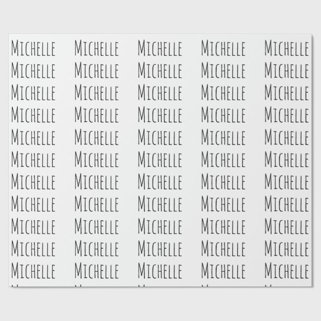Papel De Regalo Professional Modern Minimalist Plain Own Name (Superficie plana)