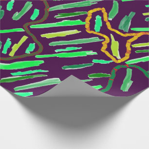 PAPEL DE REGALO PROFUNDO PÚRPURA CON BOMBA PASTEL