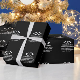 Papel De Regalo Programador Desarrollador de Código Programador