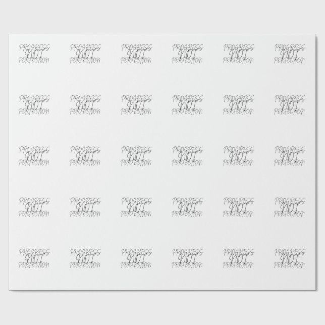 Papel De Regalo Progreso No Perfección (Superficie plana)