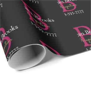 Papel De Regalo Promoción Comercial, Nombre, Monograma y Título en