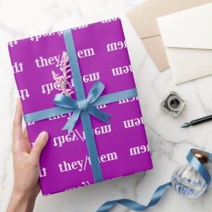 Papel De Regalo Pronóstico Blanco Violeta Púrpura