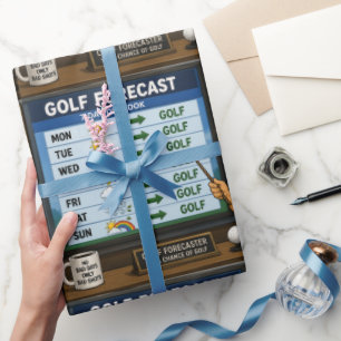 Papel De Regalo Pronóstico de golf Dicho divertido para golfista