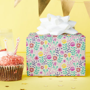 Papel De Regalo Protea Floral Block Print Millefleur Luces