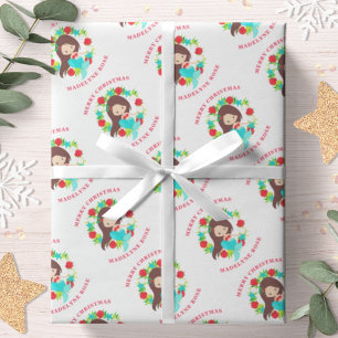 Papel De Regalo Protestas de sirenas con nombres Navidades persona