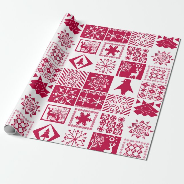 Papel De Regalo Pseudopa escandinava (Desenrollado)