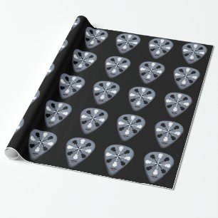 Papel De Regalo púas de guitarra negras