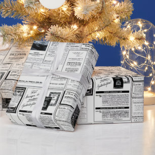 Papel De Regalo Publicidad clásica retro