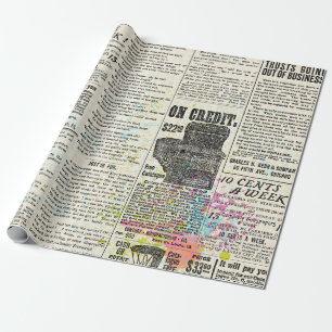 Papel De Regalo Publicidad de periódicos de época