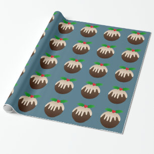 Papel De Regalo Pudín de ciruelo del navidad