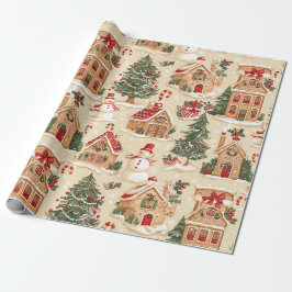 Papel De Regalo Pueblo de pan de jengibre 