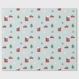 Papel de regalo Pueblo Invernal - Regalo de Navida