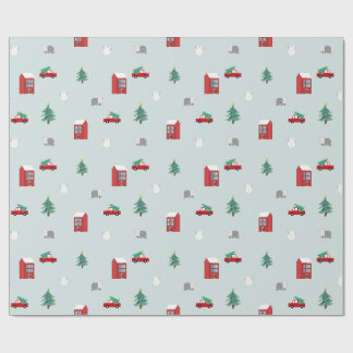 Papel de regalo Pueblo Invernal - Regalo de Navida
