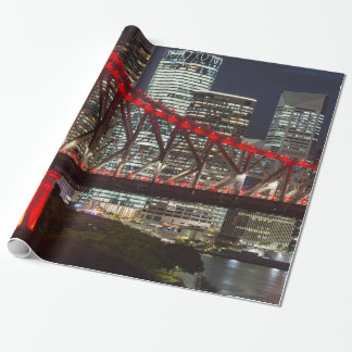 Papel De Regalo Puente de historia y horizonte de la ciudad de Bri