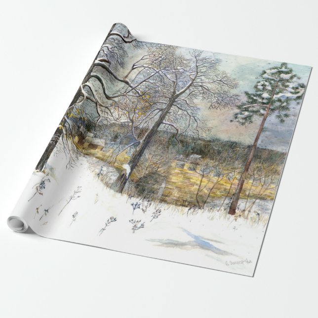 Papel De Regalo puente de invierno (Desenrollado)