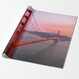 Papel De Regalo Puente de la puerta de oro tira almohada
