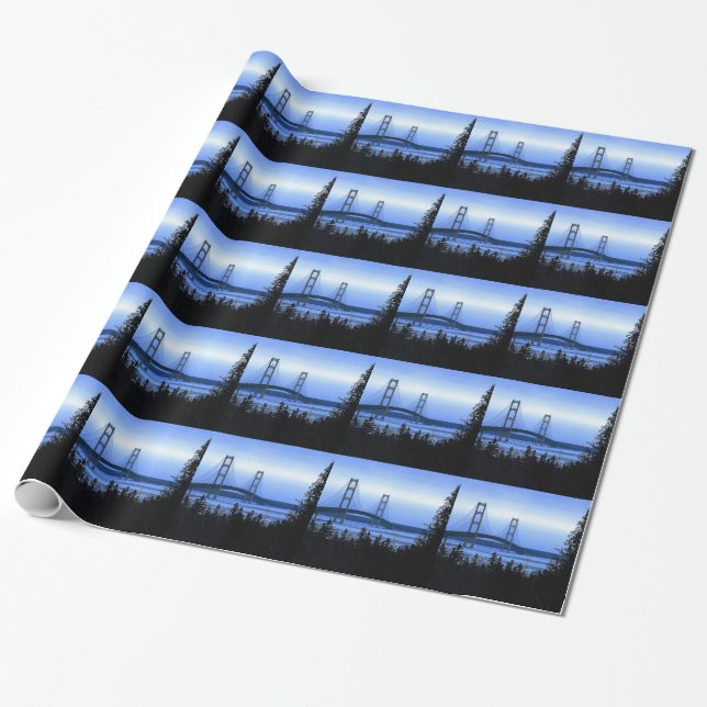 Papel De Regalo Puente de Mackinac (Desenrollado)