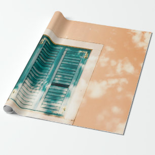 Papel De Regalo Puerta de madera verde cerrada