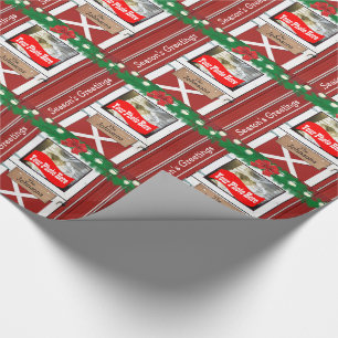 Papel De Regalo Puerta del establo rojo 1 festividad en el país de