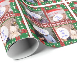 Papel De Regalo Puerta del establo rojo 4 festividad en el país de