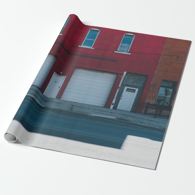 PAPEL DE REGALO PUERTAS DE GARAJE BLANCO CERRADAS DURANTE EL DÍA (Desenrollado)