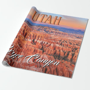 Papel De Regalo Puesta del sol de Utah del barranco de Bryce