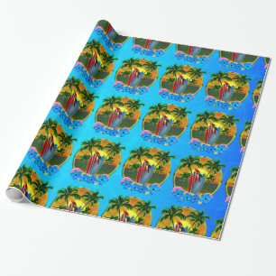 Papel De Regalo Puesta del sol tropical