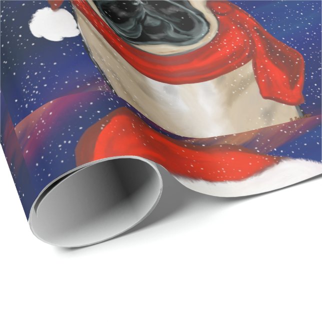 PAPEL DE REGALO PUG (Esquina del rollo)