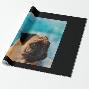 Papel De Regalo Pug Portrait Cute Pug Face Pug Lover