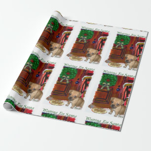 Papel De Regalo Puggle que aguarda navidad