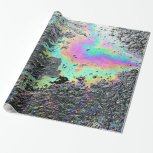 Papel De Regalo Pulido de aceite del arco iris