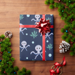 Papel De Regalo Pulpo bajo el mar patrón infantil