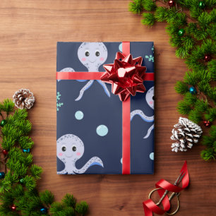 Papel De Regalo Pulpo bajo el mar patrón infantil