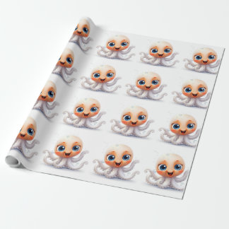 Papel De Regalo pulpo lindo y divertido