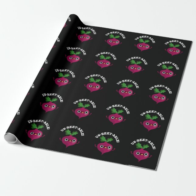 Papel De Regalo Pun de remolacha verde lindo no remolacha (Desenrollado)