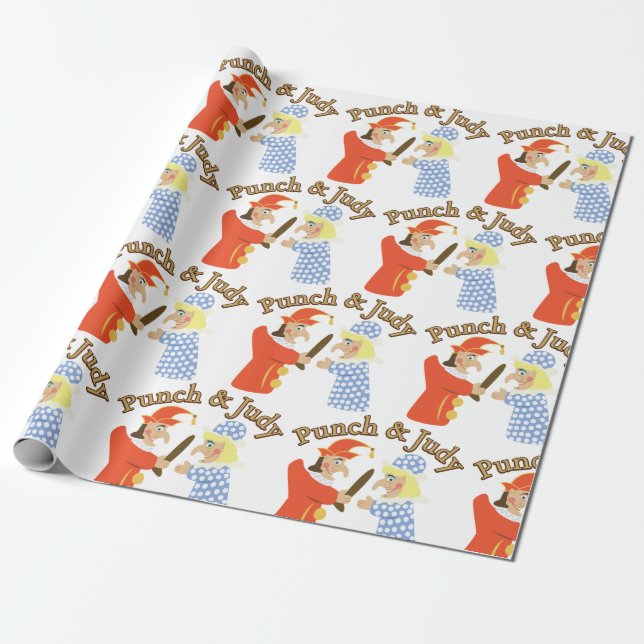 Papel De Regalo Punch y Judy (Desenrollado)