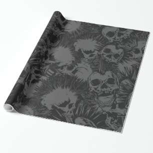 Papel De Regalo punk de cráneo