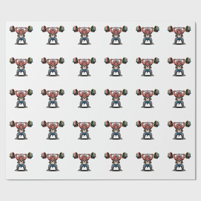 Papel De Regalo Punk Rock Stegosaurus Dinosaurio Tocando Guitarra (Superficie plana)