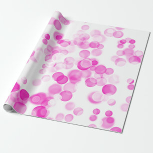 Papel De Regalo Punto blanco rosado burbujas efecto bokeh