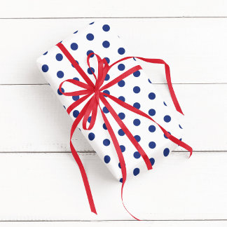 Papel De Regalo Punto blanco y azul