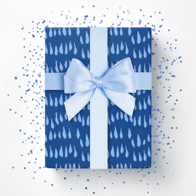 Papel De Regalo Punto de llovizna en añil (Subido por el creador)
