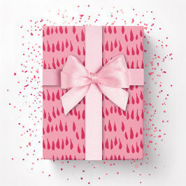 Papel De Regalo Punto de llovizna en rosa brillante