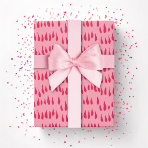 Papel De Regalo Punto de llovizna en rosa brillante