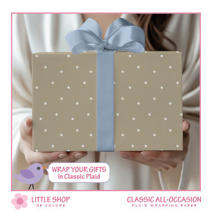 Papel De Regalo Punto de polka amarillo clásico